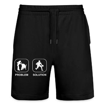 Basketball Basketball Basketball Lovers Club - Stanley/Stella Trainer Unisex Organic Jogging Shorts - black - Front - Nik (191cm) & Marisol (170cm)