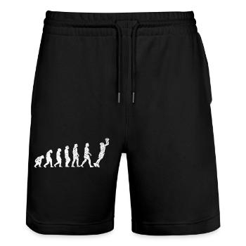 Basketballspieler Basketball Basketballteam - Stanley/Stella Unisex Bio Joggingshorts Trainer  - Schwarz - Vorne - Nik (191cm) & Marisol (170cm)