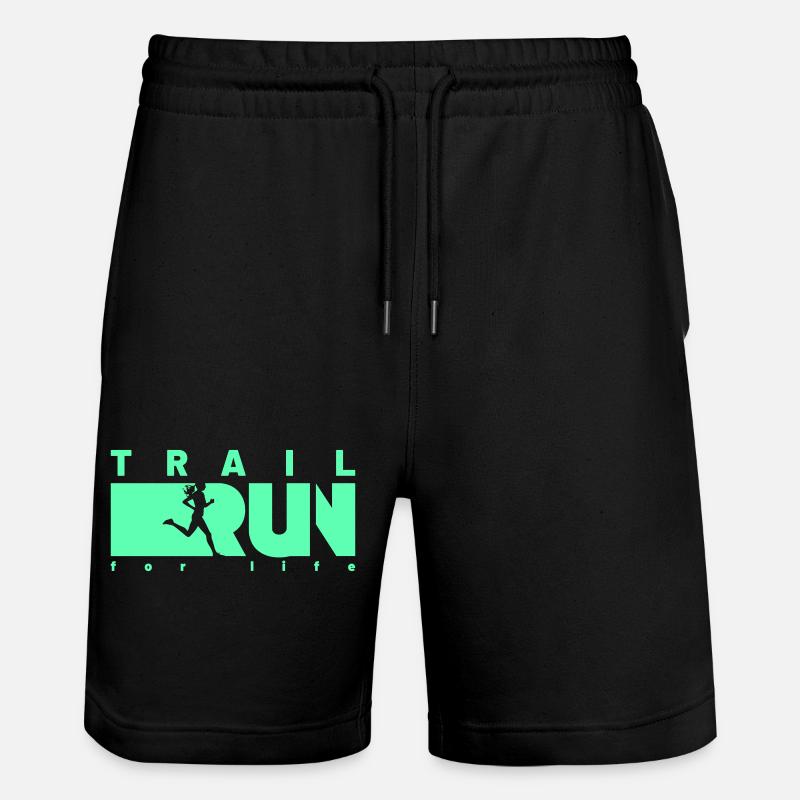 TRAIL RUN pour la vie - Short de jogging bio TRAINER Stanley/Stella unisexe - noir