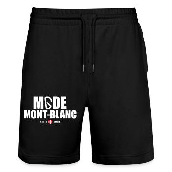Mode Mont Blanc montagne chamonix alpes - Short de jogging bio TRAINER Stanley/Stella unisexe - noir - Devant - Nik (191cm) & Marisol (170cm)