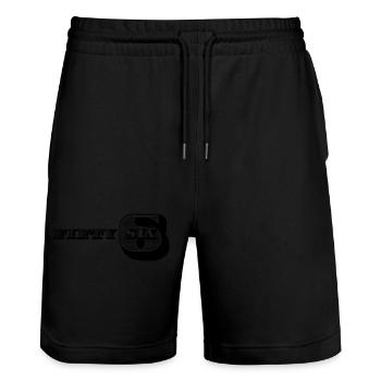 56th Birthday Gift Ideas for Him Men Shirt - Stanley/Stella Trainer Unisex Organic Jogging Shorts - black - Front - Nik (191cm) & Marisol (170cm)
