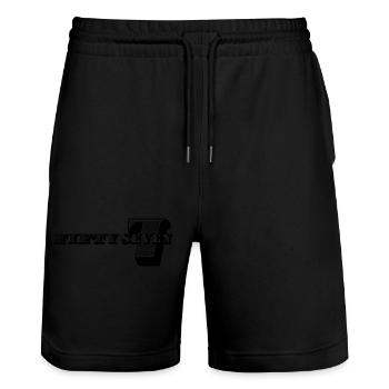 Geschenkideen zum 57. Geburtstag für Ihn Herrenhemd - Stanley/Stella Unisex Bio Joggingshorts Trainer  - Schwarz - Vorne - Nik (191cm) & Marisol (170cm)
