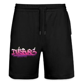 Duisburg Graffiti Shirt Style streetart urban cult - Stanley/Stella Trainer Unisex Organic Jogging Shorts - black - Front - Nik (191cm) & Marisol (170cm)