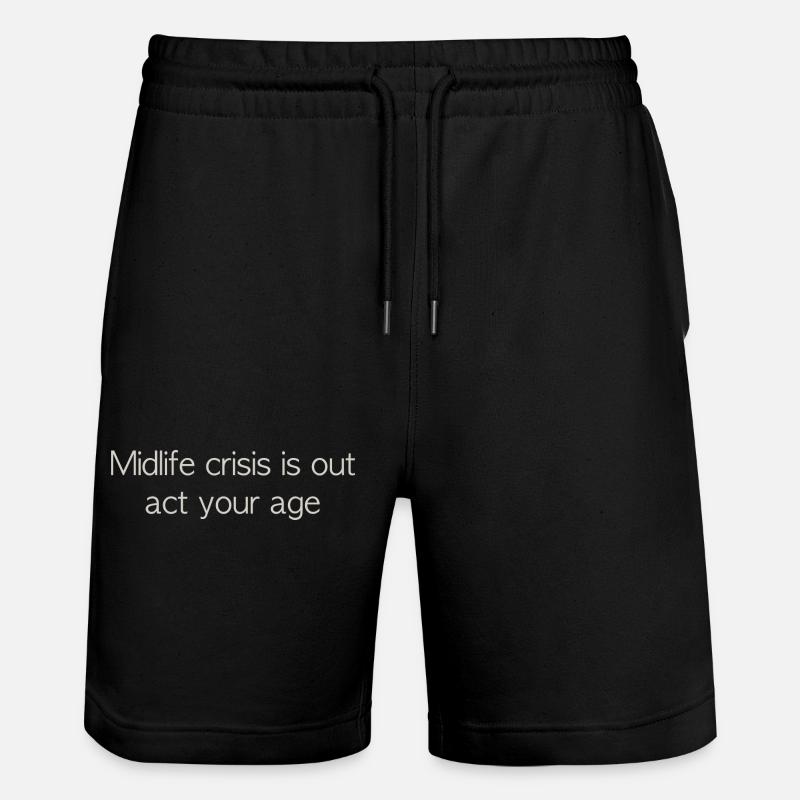 midlife crisis - Stanley/Stella Unisex Bio Joggingshorts Trainer  - Schwarz