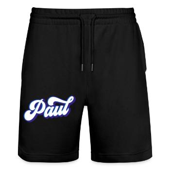 Paul | Couleurs changeantes - Short de jogging bio TRAINER Stanley/Stella unisexe - noir - Devant - Nik (191cm) & Marisol (170cm)