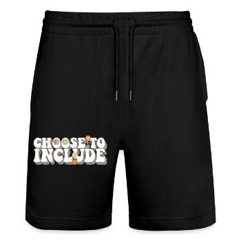Choose to Include Sped Teacher RBT Future ABA - Stanley/Stella Trainer Unisex Organic Jogging Shorts - black - Front - Nik (191cm) & Marisol (170cm)