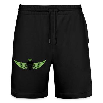 Armoiries du badminton Badminton - Short de jogging bio TRAINER Stanley/Stella unisexe - noir - Devant - Nik (191cm) & Marisol (170cm)
