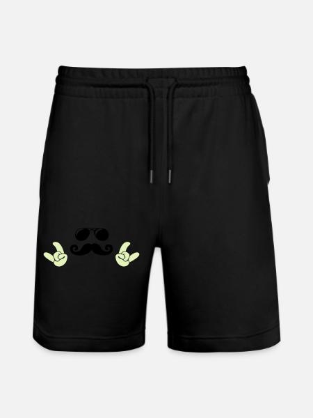 cool face - Stanley/Stella Unisex Bio Joggingshorts Trainer  - Schwarz
