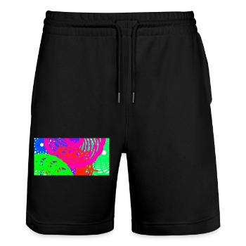 Störe meine Kreise nicht - Stanley/Stella Unisex Bio Joggingshorts Trainer  - Schwarz - Vorne - Nik (191cm) & Marisol (170cm)