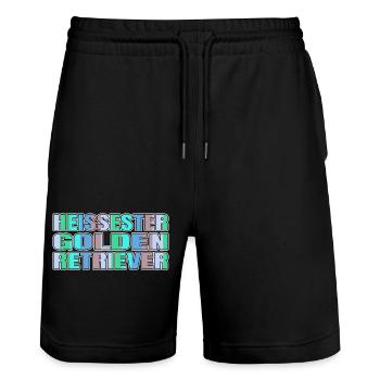 lieblingshund bachhund weihnachten zitat tier - Stanley/Stella Unisex Bio Joggingshorts Trainer  - Schwarz - Vorne - Nik (191cm) & Marisol (170cm)