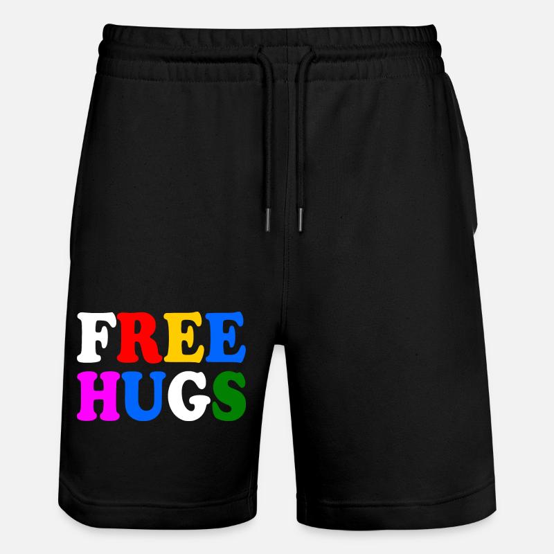 Free hugs - Stanley/Stella Unisex Bio Joggingshorts Trainer  - Schwarz