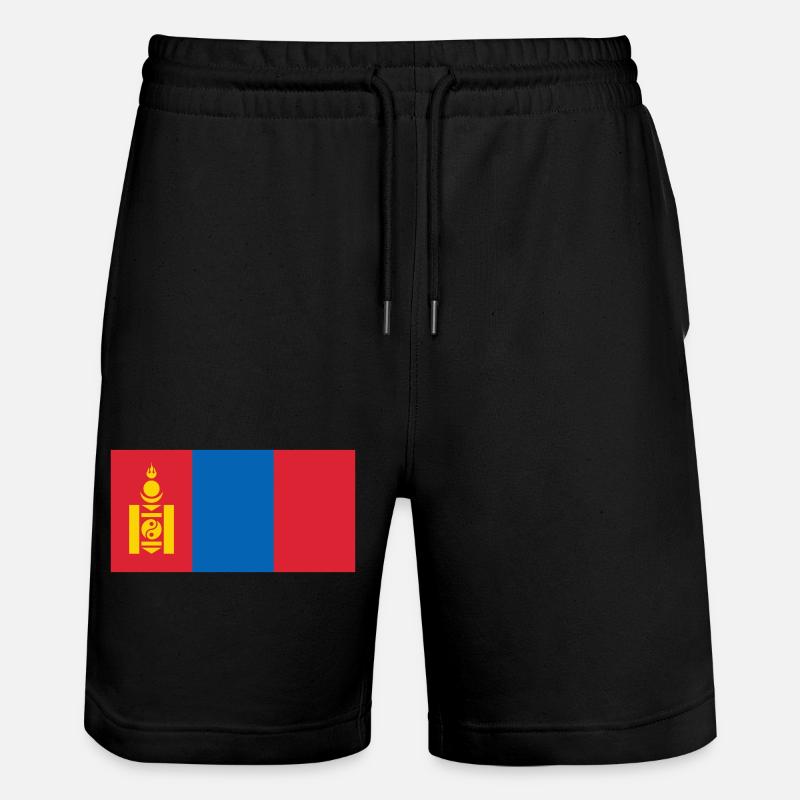 Mongolia flag / Drapeau Mongolie - Short de jogging bio TRAINER Stanley/Stella unisexe - noir