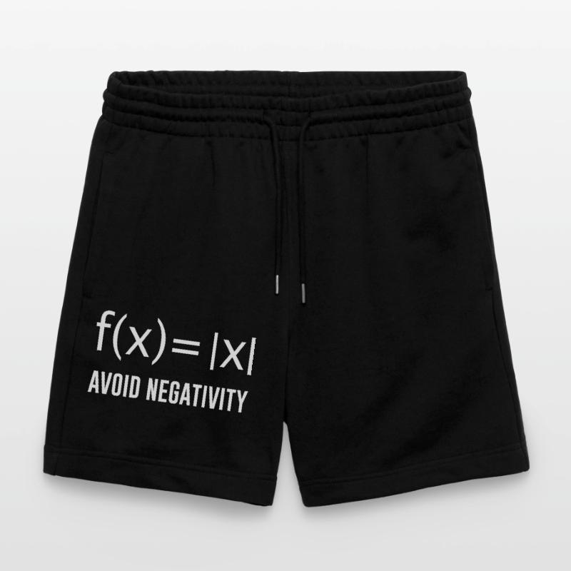 Math Math Cool Saying Avoid negativity Stanley/Stella Trainer Unisex Organic Jogging Shorts