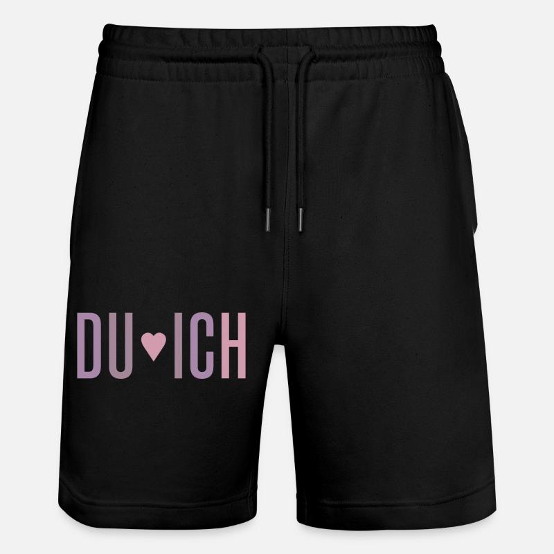 Du & Ich - Stanley/Stella Unisex Bio Joggingshorts Trainer  - Schwarz