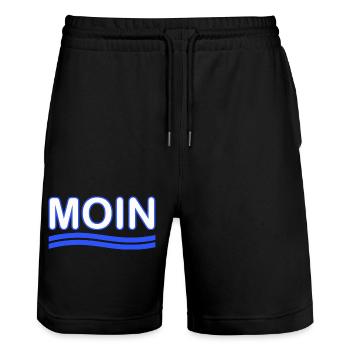 Bonjour - Short de jogging bio TRAINER Stanley/Stella unisexe - noir - Devant - Nik (191cm) & Marisol (170cm)