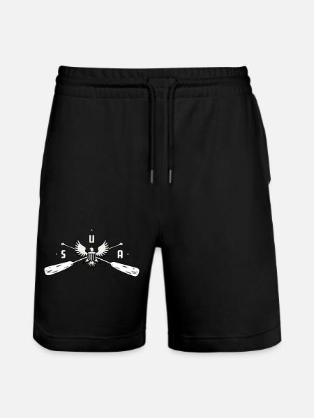Rowing USA - Stanley/Stella Trainer Unisex Organic Jogging Shorts - black