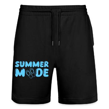 summer mode - Stanley/Stella Unisex Bio Joggingshorts Trainer  - Schwarz - Vorne - Nik (191cm) & Marisol (170cm)
