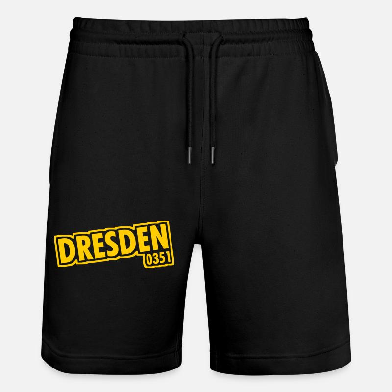 Dresden - 0351 - Area Code - Saxony - Stanley/Stella Trainer Unisex Organic Jogging Shorts - black