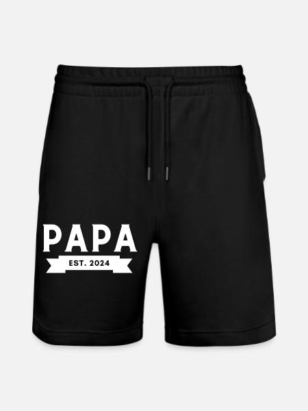 papa 2024 - Stanley/Stella Trainer Unisex Organic Jogging Shorts - black