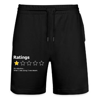 Ratings. When I Was Young 3 Was Decent - Stanley/Stella Trainer Unisex Organic Jogging Shorts - black - Front - Nik (191cm) & Marisol (170cm)