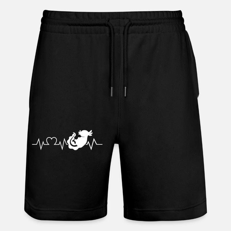 Battement de cœur Axolotl - Short de jogging bio TRAINER Stanley/Stella unisexe - noir