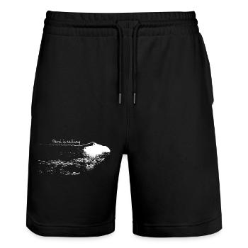 Görlitz | Berzdorfer See "Berzi" Urlaub See - Stanley/Stella Unisex Bio Joggingshorts Trainer  - Schwarz - Vorne - Nik (191cm) & Marisol (170cm)