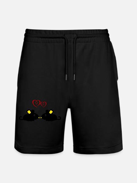 süße mäuse - Stanley/Stella Unisex Bio Joggingshorts Trainer  - Schwarz