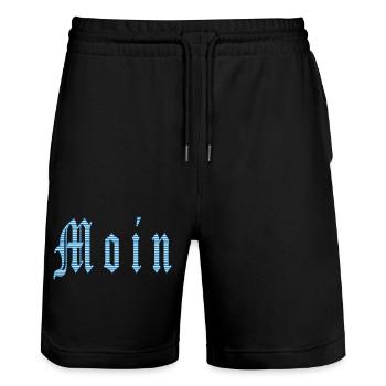 Moin - Stanley/Stella Unisex Bio Joggingshorts Trainer  - Schwarz - Vorne - Nik (191cm) & Marisol (170cm)