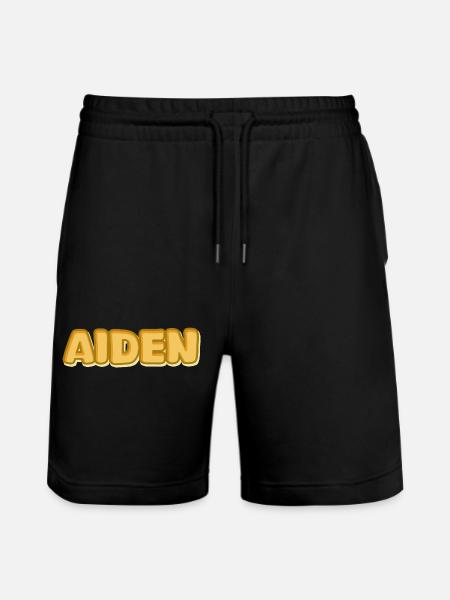 Gift for Aiden - Stanley/Stella Trainer Unisex Organic Jogging Shorts - black