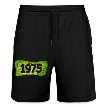 Rétro 1975 - Short de jogging bio TRAINER Stanley/Stella unisexe - noir - Devant - Nik (191cm) & Marisol (170cm)