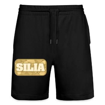 Gesundheit Silia - Stanley/Stella Unisex Bio Joggingshorts Trainer  - Schwarz - Vorne - Nik (191cm) & Marisol (170cm)