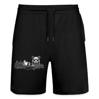 SAINT LAURENT DE CERDANS OURS - Short de jogging bio TRAINER Stanley/Stella unisexe - noir - Devant - Nik (191cm) & Marisol (170cm)