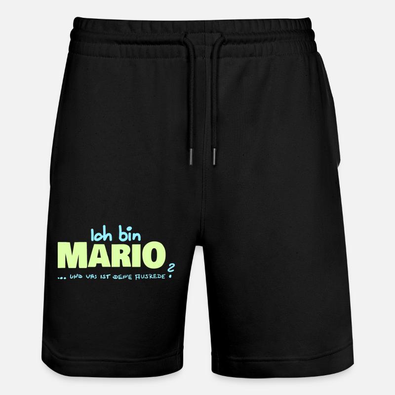 Geschenk für Mario - Stanley/Stella Unisex Bio Joggingshorts Trainer  - Schwarz