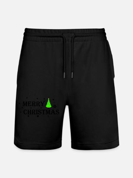 Merry Christmas - Stanley/Stella Unisex Bio Joggingshorts Trainer - Schwarz
