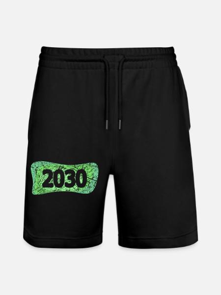 2030 - Stanley/Stella Trainer Unisex Organic Jogging Shorts - black