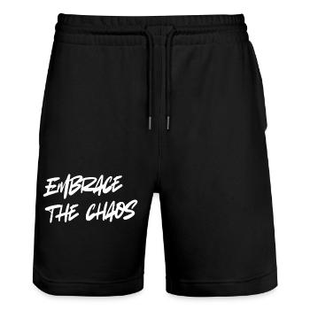 Embrassez le chaos - Short de jogging bio TRAINER Stanley/Stella unisexe - noir - Devant - Nik (191cm) & Marisol (170cm)