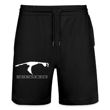 Sylt | Coordonnées | Blanc - Short de jogging bio TRAINER Stanley/Stella unisexe - noir - Devant - Nik (191cm) & Marisol (170cm)