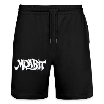 Moabit Graffiti Design - Urban Street Art Style - Stanley/Stella Trainer Unisex Organic Jogging Shorts - black - Front - Nik (191cm) & Marisol (170cm)