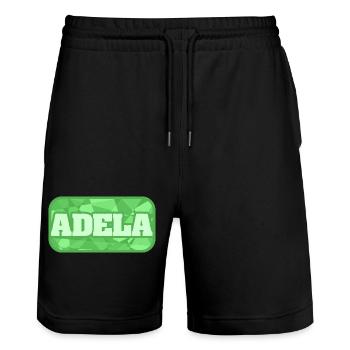 Adela - Stanley/Stella Unisex Bio Joggingshorts Trainer  - Schwarz - Vorne - Nik (191cm) & Marisol (170cm)