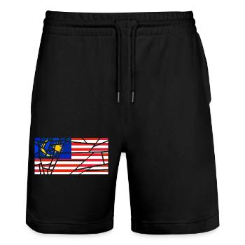 Malaysia als Malaysia - Stanley/Stella Unisex Bio Joggingshorts Trainer  - Schwarz - Vorne - Nik (191cm) & Marisol (170cm)