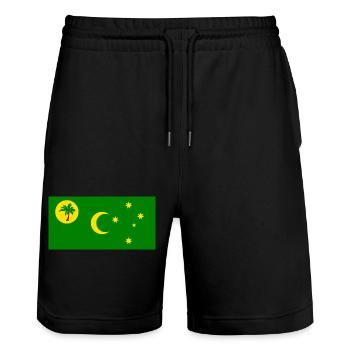 Avalon - Stanley/Stella Unisex Bio Joggingshorts Trainer  - Schwarz - Vorne - Nik (191cm) & Marisol (170cm)