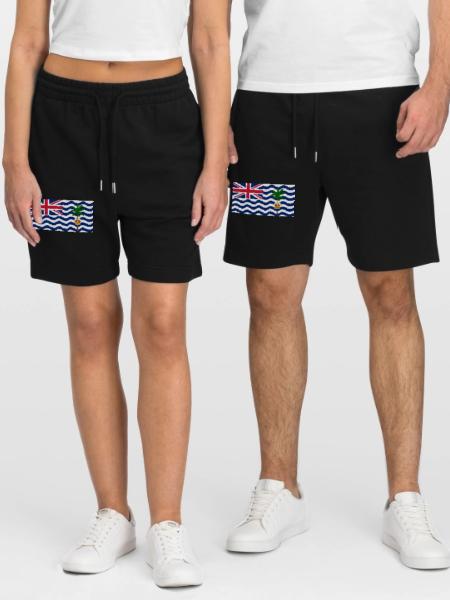 Britisches Territorium im Indischen Ozean - Stanley/Stella Unisex Bio Joggingshorts Trainer - Schwarz - Vorne - Nik (191cm) & Marisol (170cm)
