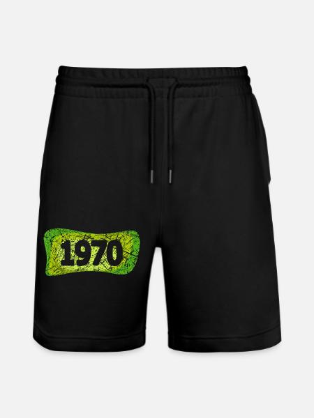 1970 1970 - Stanley/Stella Trainer Unisex Organic Jogging Shorts - black