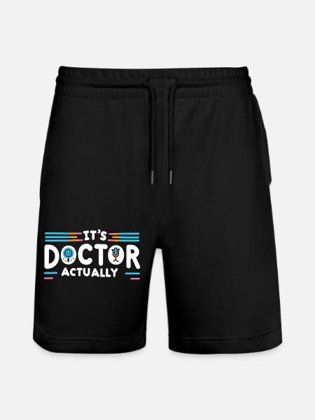 It's Doctor Actually 12 - Stanley/Stella Unisex Bio Joggingshorts Trainer - Schwarz