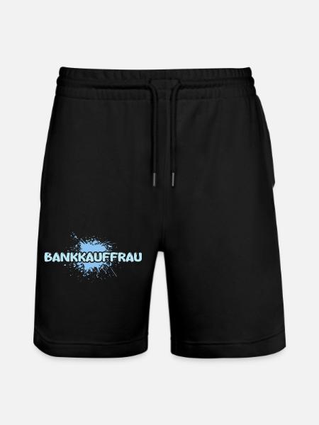 Bank clerk - Stanley/Stella Trainer Unisex Organic Jogging Shorts - black