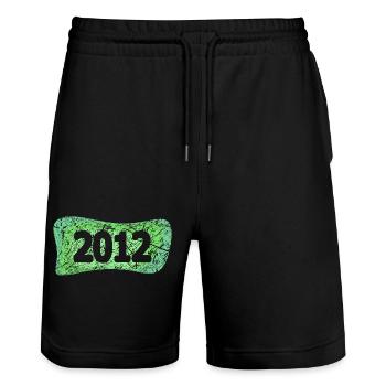 2012 - Stanley/Stella Unisex Bio Joggingshorts Trainer  - Schwarz - Vorne - Nik (191cm) & Marisol (170cm)