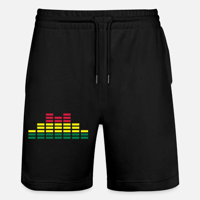 Musik Equalizer Audio Sound DJ - Stanley/Stella Unisex Bio Joggingshorts Trainer - Schwarz