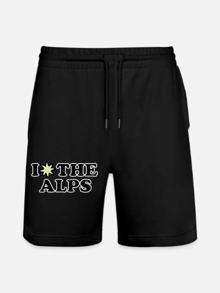 I love the Alps - Stanley/Stella Trainer Unisex Organic Jogging Shorts - black