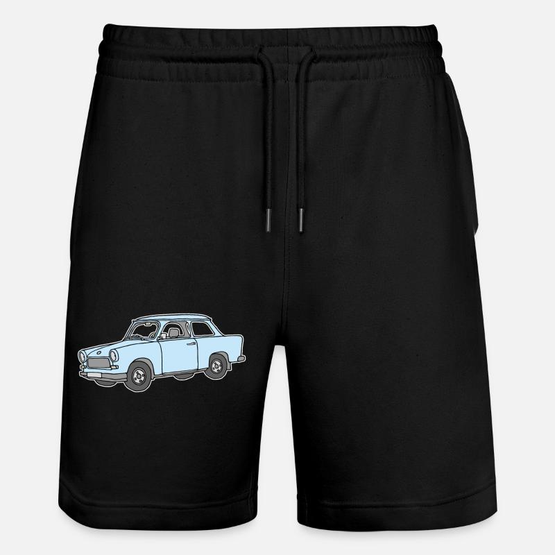 Hellblauer Trabi,  - Stanley/Stella Unisex Bio Joggingshorts Trainer  - Schwarz