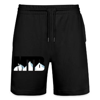 MTB - Stanley/Stella Unisex Bio Joggingshorts Trainer  - Schwarz - Vorne - Nik (191cm) & Marisol (170cm)